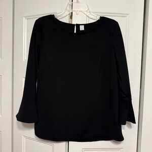 Black Old Navy polyester bell sleeve top